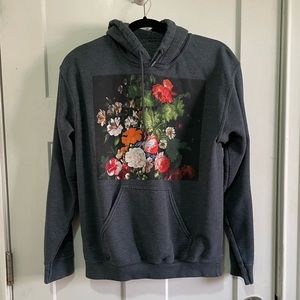 Floral art printed hoodie